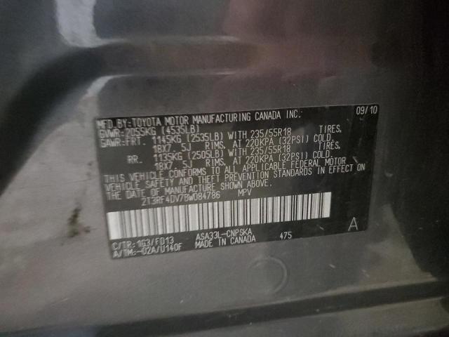 Photo 10 from auction – 2011 TOYOTA RAV4 SPORT with VIN 2T3RF4DV7BW084786