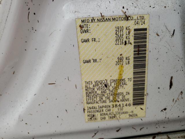 Photo 10 from auction – 2014 NISSAN ALTIMA 2.5 with VIN 1N4AL3AP4EN384146