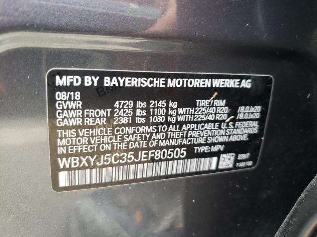 Photo 10 from auction – 2018 BMW X2 XDRIVE2 with VIN WBXYJ5C35JEF80505