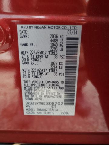 Photo 10 from auction – 2014 NISSAN ROGUE S with VIN 5N1AT2MT9EC808702