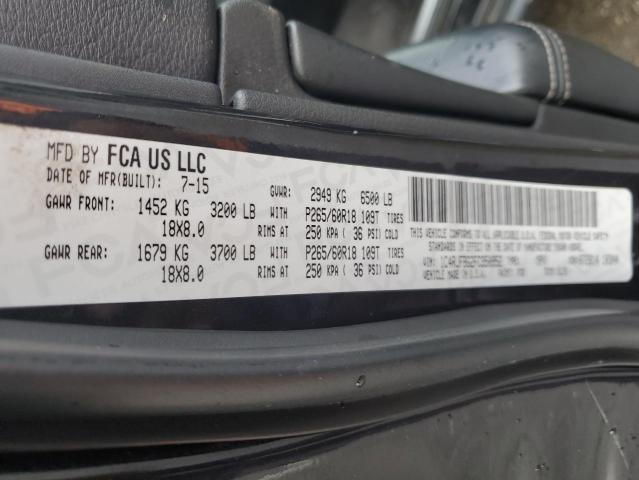 Photo 10 from auction – 2015 JEEP GRAND CHER with VIN 1C4RJFBG2FC950952