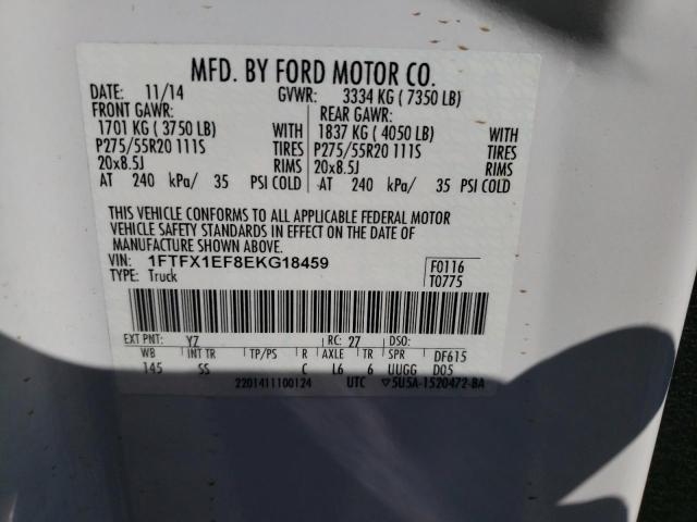 Photo 10 from auction – 2014 FORD F150 SUPER with VIN 1FTFX1EF8EKG18459