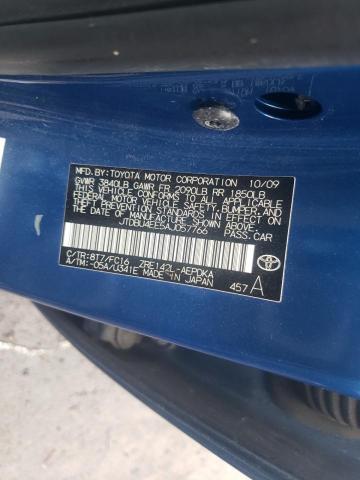 Photo 10 from auction – 2010 TOYOTA COROLLA BA with VIN JTDBU4EE5AJ057766