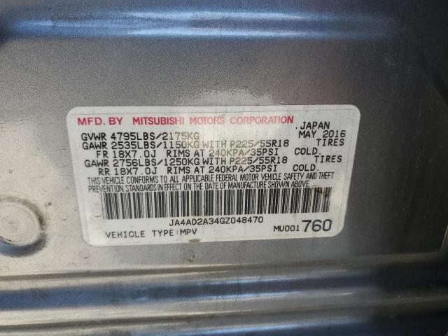 Photo 10 from auction – 2016 MITSUBISHI OUTLANDER with VIN JA4AD2A34GZ048470