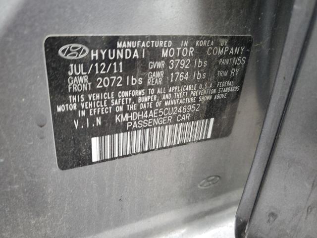 Photo 10 from auction – 2012 HYUNDAI ELANTRA GL with VIN KMHDH4AE5CU246952