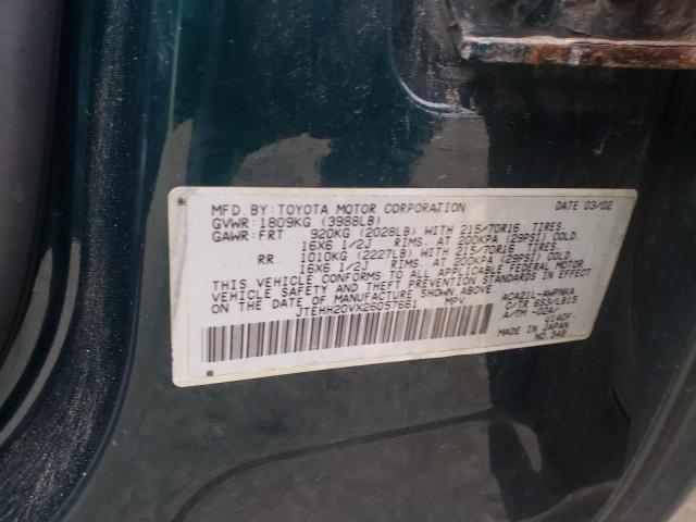 Фото 10 с аукциона – 2002 TOYOTA RAV4 с VIN JTEHH20VX26057661