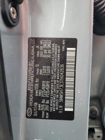 Photo 10 from auction – 2007 HYUNDAI SANTA FE S with VIN 5NMSH73E37H042836