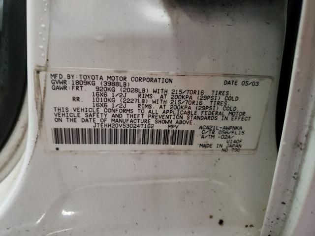 Photo 10 from auction – 2003 TOYOTA RAV4 with VIN JTEHH20V530247162