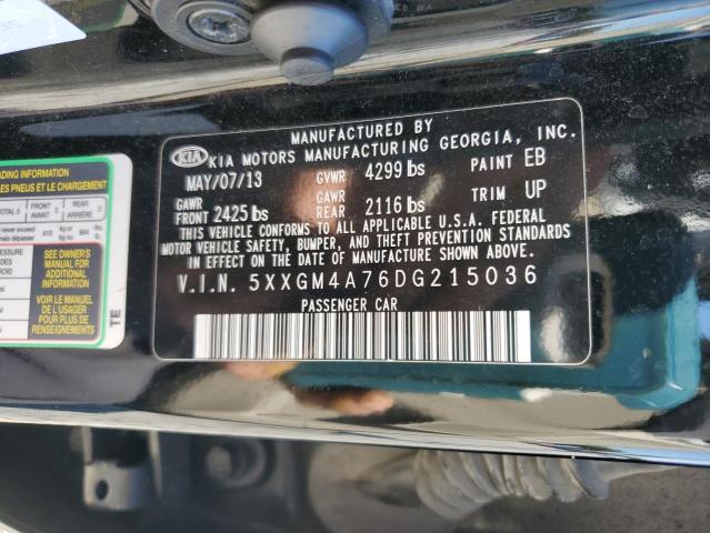 Photo 10 from auction – 2013 KIA OPTIMA LX with VIN 5XXGM4A76DG215036