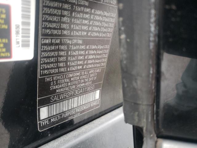 Photo 10 from auction – 2016 LAND ROVER RANGE ROVE with VIN SALWR2PF3GA119650