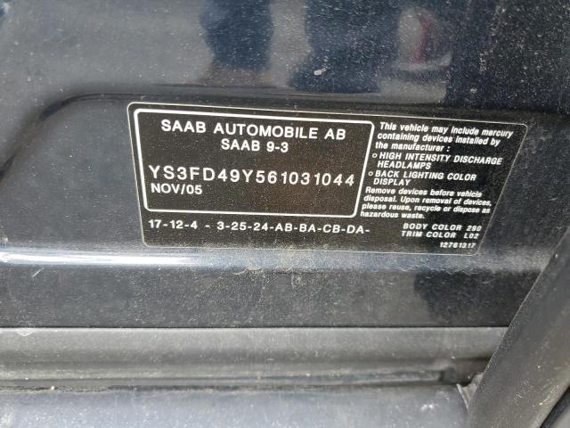 Photo 10 from auction – 2006 SAAB 9-3 with VIN YS3FD49Y561031044