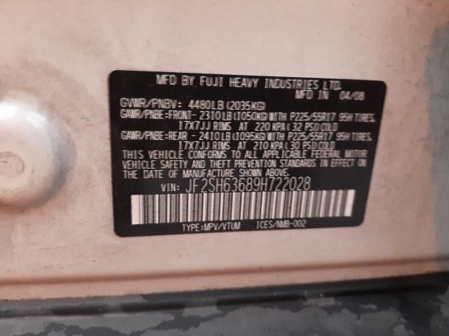 Photo 10 from auction – 2009 SUBARU FORESTER 2 with VIN JF2SH63689H722028