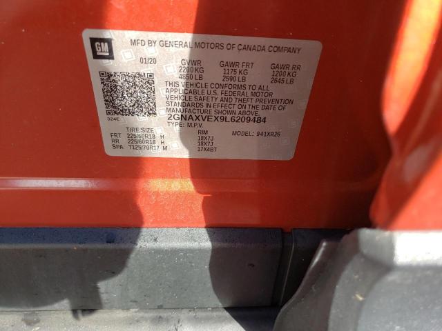 Photo 10 from auction – 2020 CHEVROLET EQUINOX LT with VIN 2GNAXVEX9L6209484