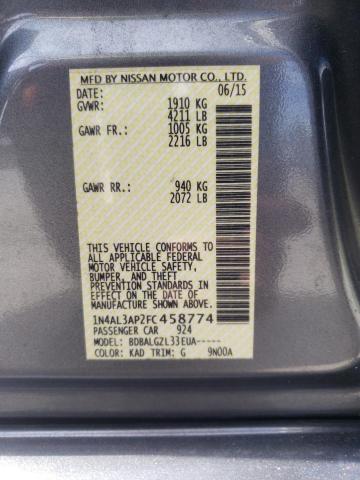 Photo 10 from auction – 2015 NISSAN ALTIMA 2.5 with VIN 1N4AL3AP2FC458774