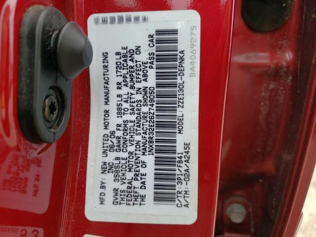 Photo 10 from auction – 2006 TOYOTA COROLLA CE with VIN 1NXBR32E26Z749050