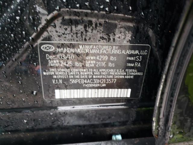 Photo 10 from auction – 2011 HYUNDAI SONATA GLS with VIN 5NPEB4AC3BH213577