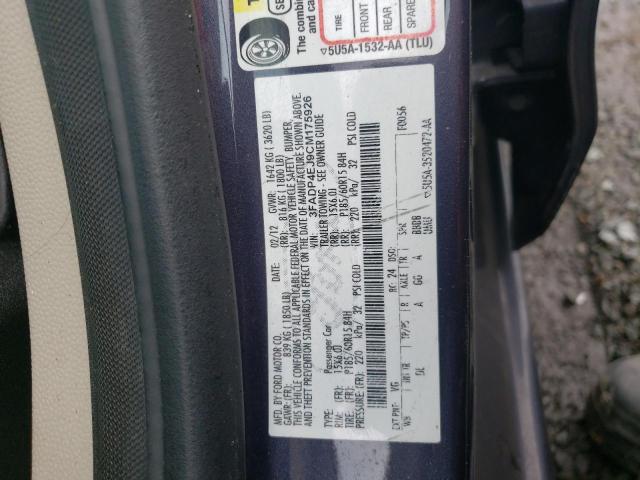 Photo 10 from auction – 2012 FORD FIESTA SE with VIN 3FADP4EJ9CM175926