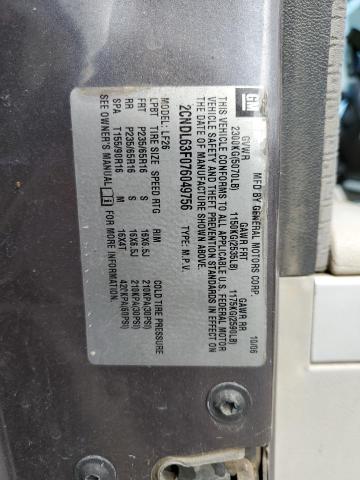 Photo 10 from auction – 2007 CHEVROLET EQUINOX with VIN 2CNDL63F076049756