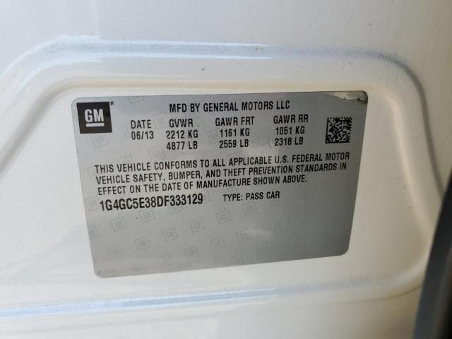 Photo 10 from auction – 2013 BUICK LACROSSE with VIN 1G4GC5E38DF333129