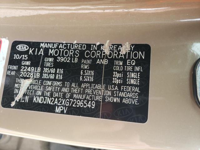 Photo 10 from auction – 2016 KIA SOUL with VIN KNDJN2A2XG7296549