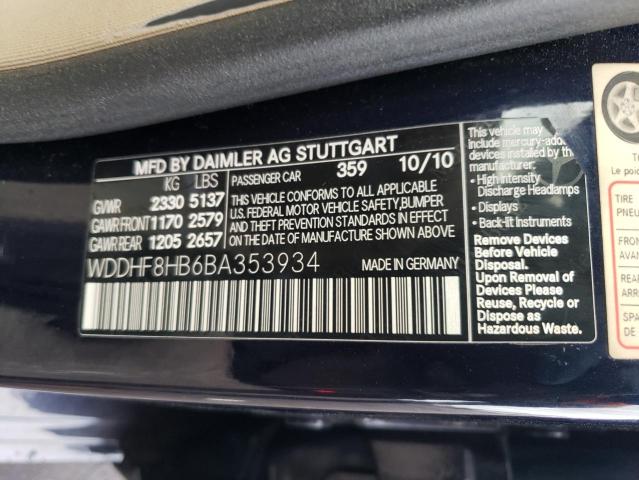 Photo 10 from auction – 2011 MERCEDES-BENZ E 350 4MAT with VIN WDDHF8HB6BA353934