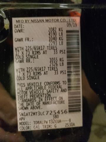 Photo 10 from auction – 2020 NISSAN ROGUE S with VIN 5N1AT2MT3LC725456