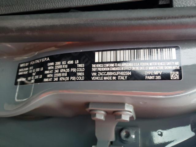 Photo 10 from auction – 2018 JEEP RENEGADE L with VIN ZACCJBBH3JPH92584