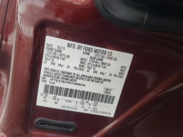 Photo 10 from auction – 2015 FORD F150 SUPER with VIN 1FTEX1EP5FFA69074