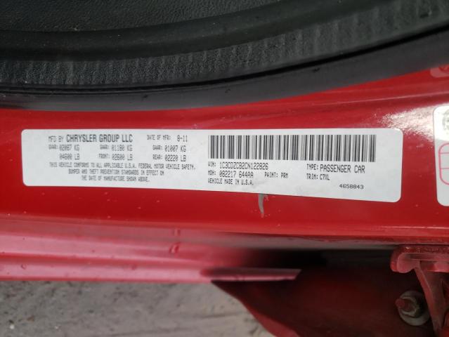 Photo 10 from auction – 2012 DODGE AVENGER SX with VIN 1C3CDZCB2CN122826