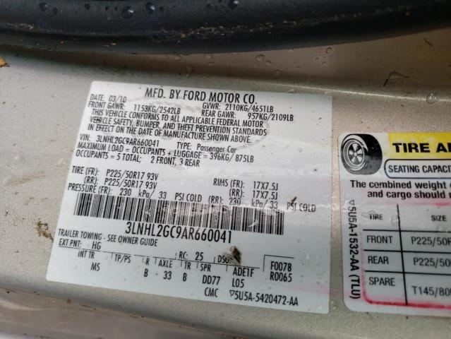 Photo 10 from auction – 2010 LINCOLN MKZ with VIN 3LNHL2GC9AR660041
