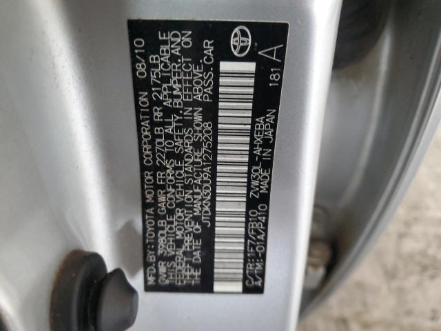 Photo 10 from auction – 2010 TOYOTA PRIUS with VIN JTDKN3DU9A1275208