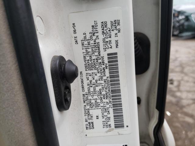 Photo 10 from auction – 2004 LEXUS GX 470 with VIN JTJBT20X340055974