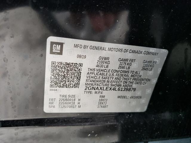 Photo 10 from auction – 2020 CHEVROLET EQUINOX LT with VIN 2GNAXLEX4L6139879