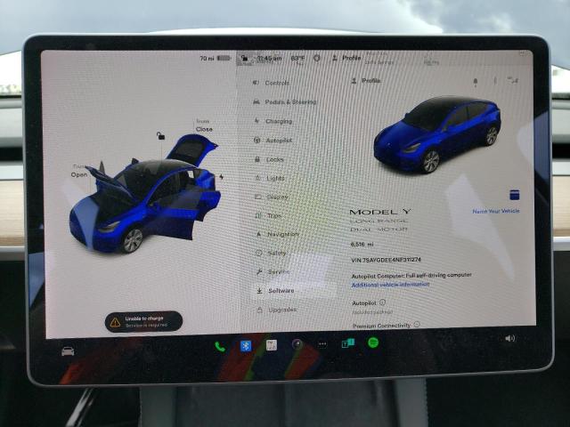 Photo 8 from auction – 2022 TESLA MODEL Y with VIN 7SAYGDEE4NF311274