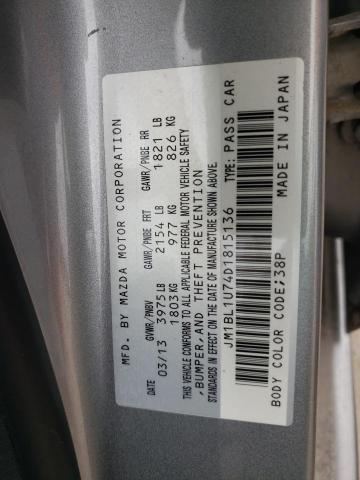 Photo 10 from auction – 2013 MAZDA 3 I with VIN JM1BL1U74D1815136