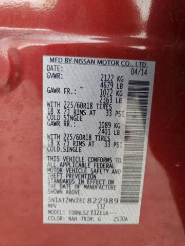 Photo 10 from auction – 2014 NISSAN ROGUE S with VIN 5N1AT2MV2EC822989