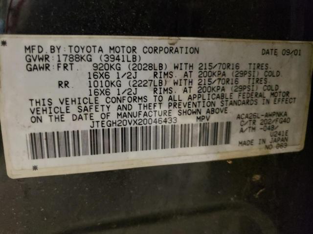 Photo 10 from auction – 2002 TOYOTA RAV4 with VIN JTEGH20VX20046433