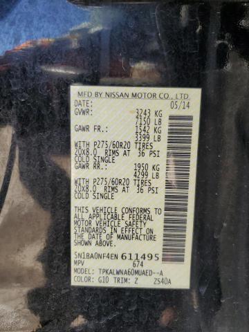 Photo 10 from auction – 2014 NISSAN ARMADA PLA with VIN 5N1BA0NF4EN611495