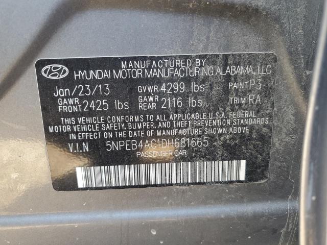 Photo 10 from auction – 2013 HYUNDAI SONATA GLS with VIN 5NPEB4AC1DH681665