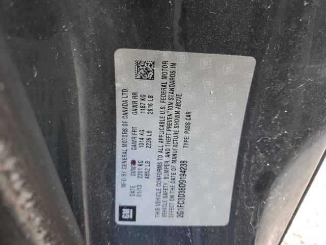 Photo 10 from auction – 2013 CHEVROLET CAMARO LT with VIN 2G1FC3D38D9194238