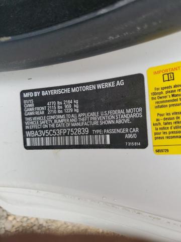 Photo 10 from auction – 2015 BMW 428 I with VIN WBA3V5C53FP752839