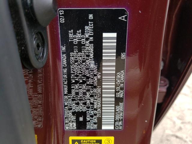Photo 9 from auction – 2013 LEXUS RX 350 with VIN 2T2ZK1BAXDC113801