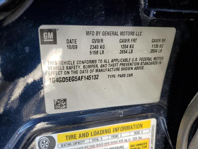 Photo 10 from auction – 2010 BUICK LACROSSE C with VIN 1G4GD5EG5AF145132