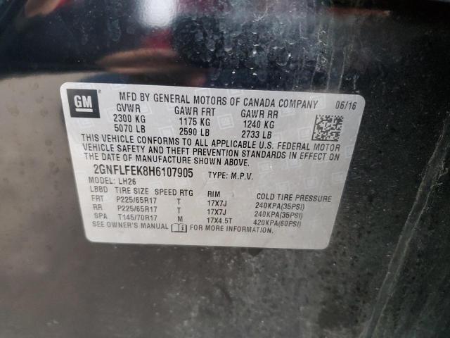 Photo 10 from auction – 2017 CHEVROLET EQUINOX LT with VIN 2GNFLFEK8H6107905