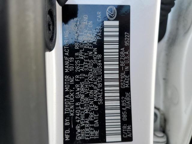 Photo 10 from auction – 2020 LEXUS ES 350 LUX with VIN 58AEZ1B13LU058418