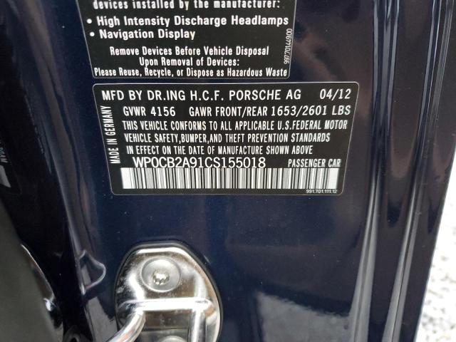 Photo 10 from auction – 2012 PORSCHE 911 CARRER with VIN WP0CB2A91CS155018