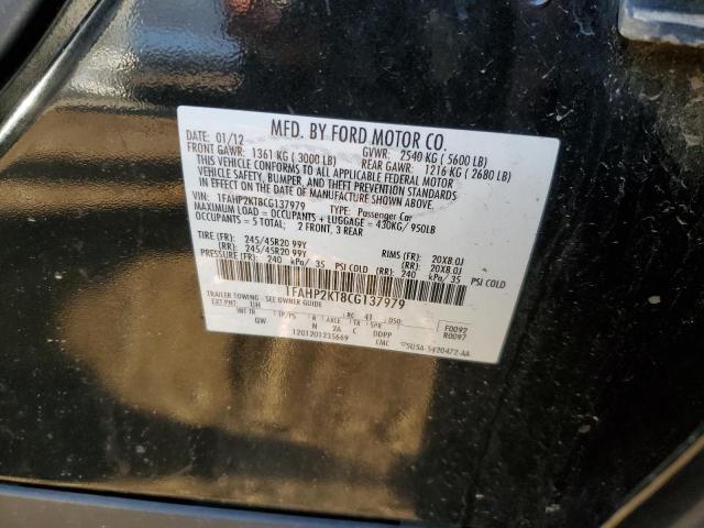 Photo 10 from auction – 2012 FORD TAURUS SHO with VIN 1FAHP2KT8CG137979