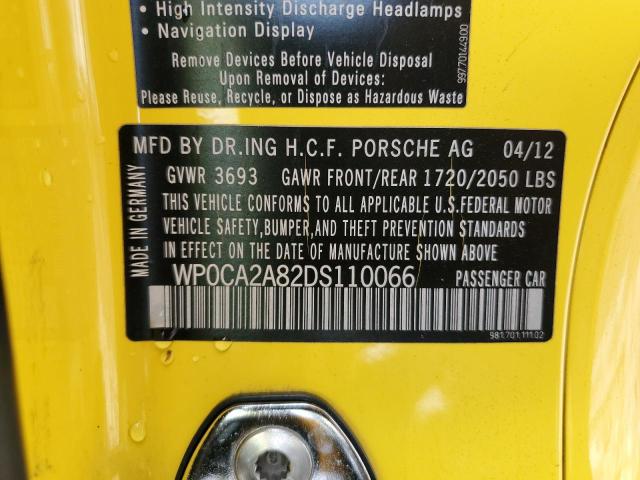 Photo 10 from auction – 2013 PORSCHE BOXSTER with VIN WP0CA2A82DS110066