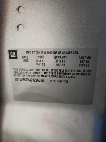 Photo 10 from auction – 2009 CHEVROLET IMPALA LS with VIN 2G1WB57K491226366