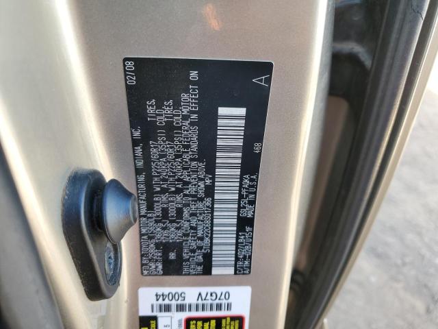 Photo 10 from auction – 2008 TOYOTA SIENNA XLE with VIN 5TDBK22C68S017366
